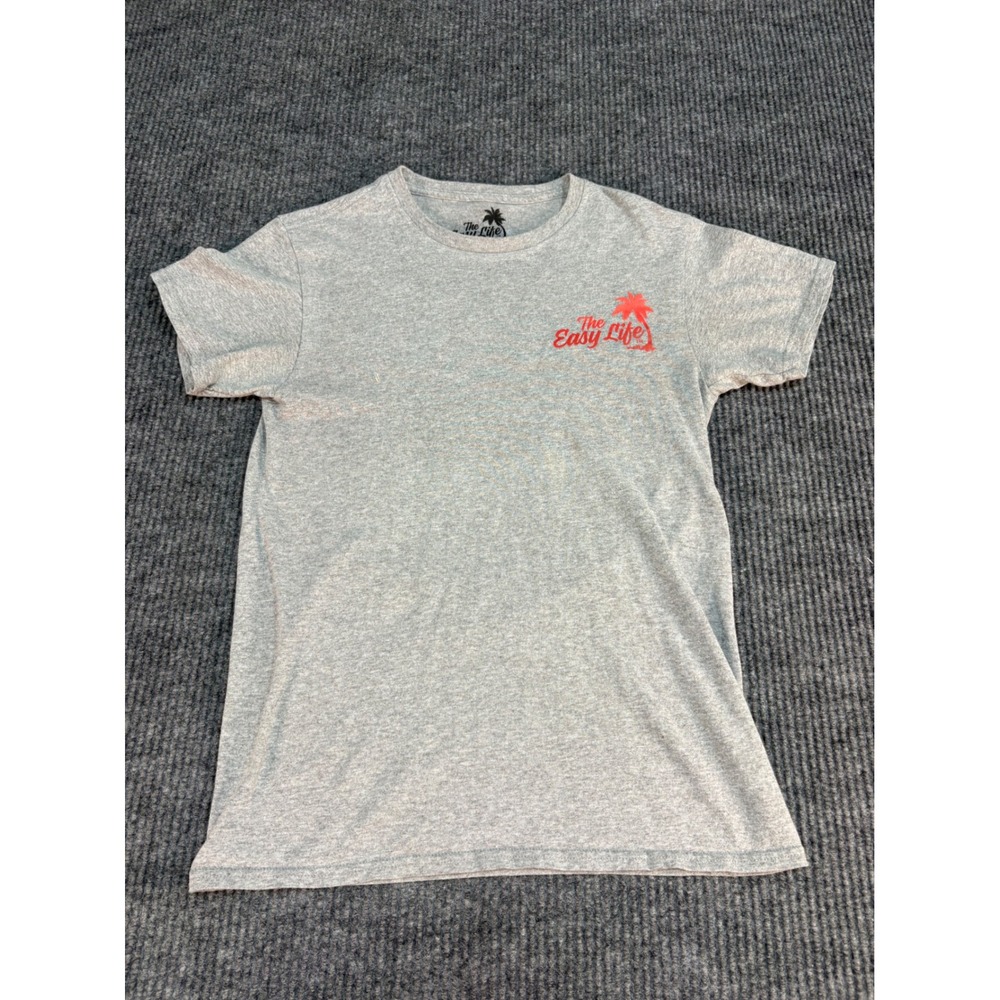 The Easy Life Pin-up Grill Graphic T-Shirt Gray Mens Small DT9404 BBQ Retro